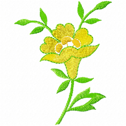 Flowers And Tree Embroidery Design 6